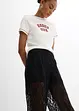 Pantalon en dentelle à taille élastiquée, bonprix