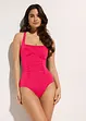 Maillot 1 pièce sculptant en matière brillante, maintien modéré, bonprix