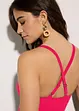 Maillot 1 pièce sculptant en matière brillante, maintien modéré, bonprix