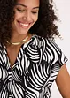 T-shirt col tunisien en viscose mélangée, bonprix