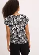 T-shirt col tunisien en viscose mélangée, bonprix