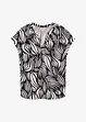 T-shirt col tunisien en viscose mélangée, bonprix
