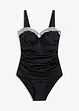 Maillot 1 pièce sculptant en polyamide recyclé, maintien léger, bonprix