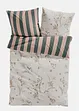 Parure de lit réversible, face fleurs et face rayures, bonprix