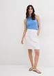 Jupe en jean, taille haute, extensible, bonprix