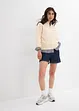 Short en jean taille haute, peu extensible, bonprix