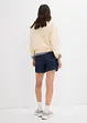 Short en jean taille haute, peu extensible, bonprix