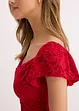 Robe en dentelle à manches drapées, bonprix