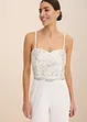 Combinaison de mariée en crêpe texturé avec perles brodées, bonprix