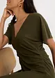 Robe en jersey côtelé, froncée sur le côté, bonprix