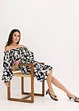 Robe imprimée col Bardot, bonprix