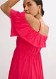 Robe à volants en viscose texturée, bonprix