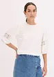 Blouse manches courtes contenant du lin, bonprix