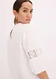 Blouse manches courtes contenant du lin, bonprix