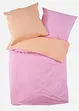 Parure de lit réversible en percale unie, bonprix