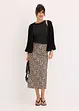 Jupe midi en satin, bonprix