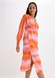 Robe midi en satin avec imprimé batik, bonprix