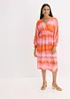 Robe midi en satin avec imprimé batik, bonprix