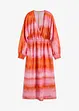 Robe midi en satin avec imprimé batik, bonprix