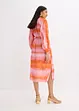 Robe midi en satin avec imprimé batik, bonprix