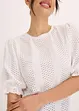 T-shirt en broderie anglaise avec volants, bonprix