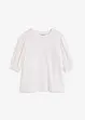 T-shirt en broderie anglaise avec volants, bonprix