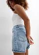 Short en jean taille haute, peu extensible, bonprix
