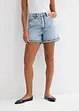 Short en jean taille haute, peu extensible, bonprix
