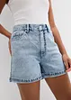 Short en jean taille haute, peu extensible, bonprix