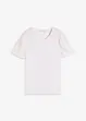T-shirt en crêpe texturé à manches papillon, bonprix