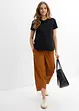 Pantalon de grossesse avec bandeau, en lin et coton, bonprix