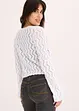Gilet en maille aspect crochet, bonprix
