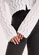 Gilet en maille aspect crochet, bonprix