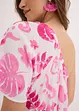 Blouse à encolure asymétrique en viscose texturée, bonprix