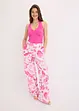 Pantalon large imprimé en viscose texturée, bonprix