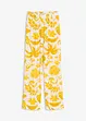 Pantalon large imprimé en viscose texturée, bonprix