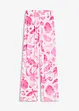 Pantalon large imprimé en viscose texturée, bonprix