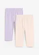 Lot de 2 leggings corsaire en coton mélangé extensible, bonprix
