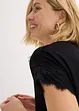 T-shirt en viscose avec dentelle, bonprix