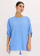 Blouse texturée avec bande de dentelle, bonprix