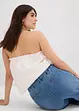 Jean large raccourci, taille haute élastiquée, bonprix