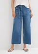 Jean large raccourci, taille haute élastiquée, bonprix