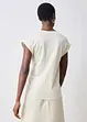 T-shirt 100% lin à finitions tissées, bonprix