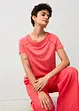 T-shirt 100 % lin avec dentelle, bonprix