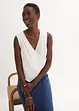 Blouse sans manches 100 % lin à encolure croisée, bonprix