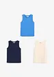 Lot de 3 tops 100% coton, bonprix