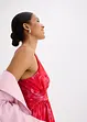 Robe longue en doux mesh imprimé, bonprix