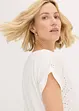 T-shirt à broderies anglaises, bonprix