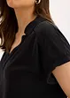 Polo en maille piquée de viscose avec empiècement en dentelle, bonprix