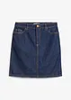 Jupe midi en jean, peu extensible, bonprix